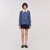 Eulalie Check Shirt With Tie Blue / Black