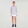 Kelly Oversized Striped Shirt Ecru / Bleu