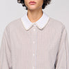 Orphee Check Flannel Shirt Beige / White