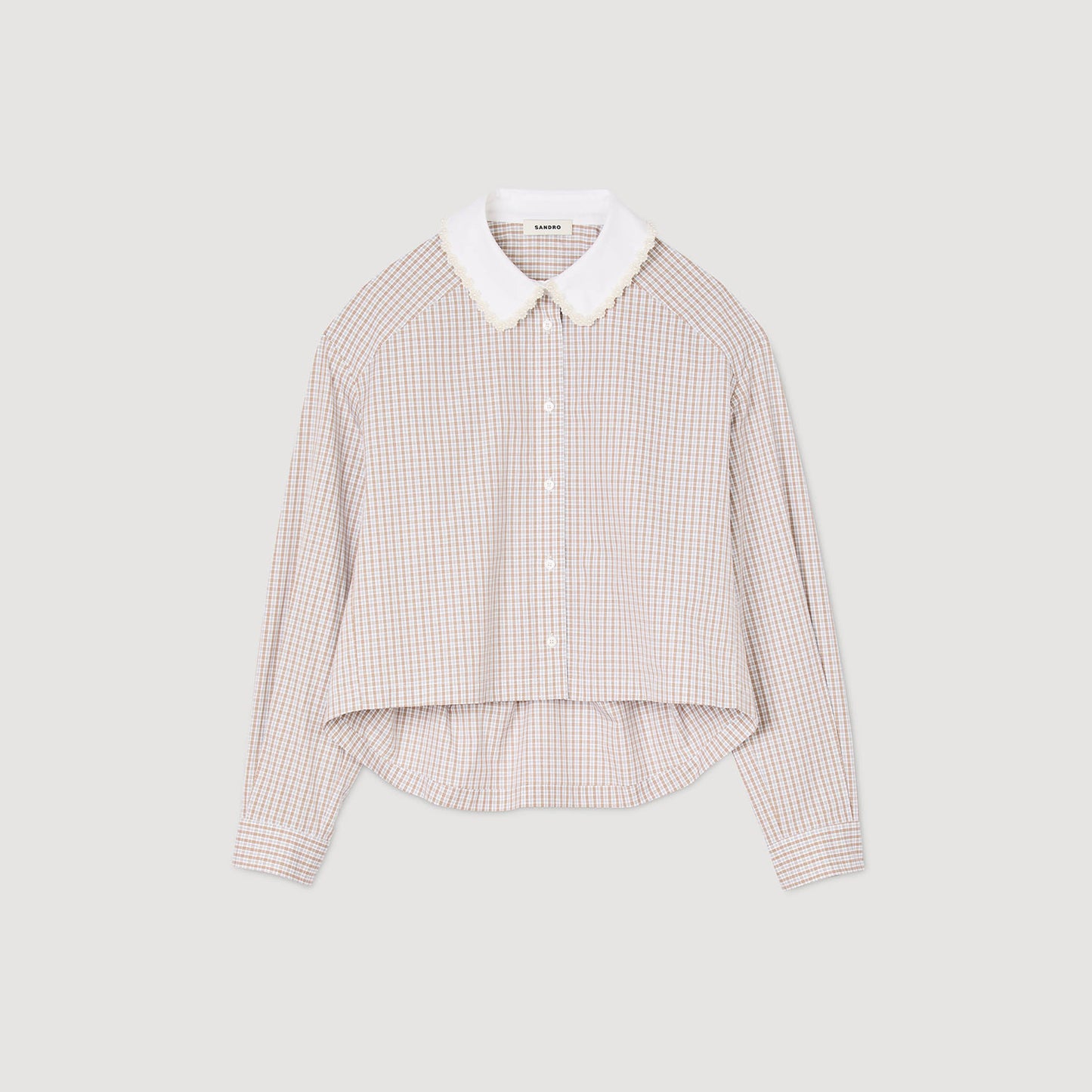 Orphee Check Flannel Shirt Beige / White