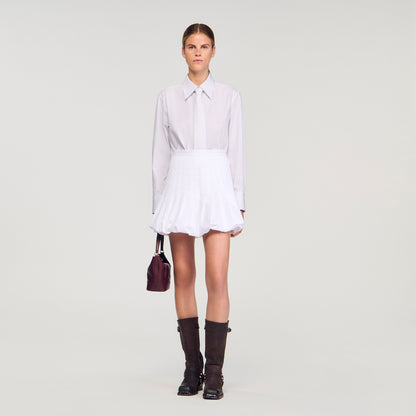 Taylor Striped Shirt With Detachable Tie White / Red