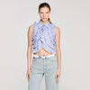 Margot Ruffled Striped Shirt BLEU / MARINE