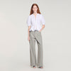Elsie Zipped Peplum Shirt White
