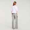 Elsie Zipped Peplum Shirt White