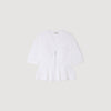 Elsie Zipped Peplum Shirt White