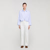 Jannat Cropped Striped Shirt Blu / White