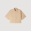 Rio Cotton Shirt With Rhinestones Beige