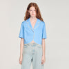 Torr Cotton Shirt With Beaded Trim Blue