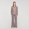 Dorina Floral Print Silk Shirt Marron / Bleu