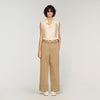 Cropped Shirt With Lace Details Ecru