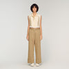 Cropped Shirt With Lace Details Ecru
