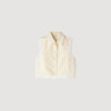 Cropped Shirt With Lace Details Ecru