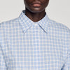 Edenis Short Checked Shirt BLU / WHITE
