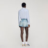 Edenis Short Checked Shirt BLU / WHITE