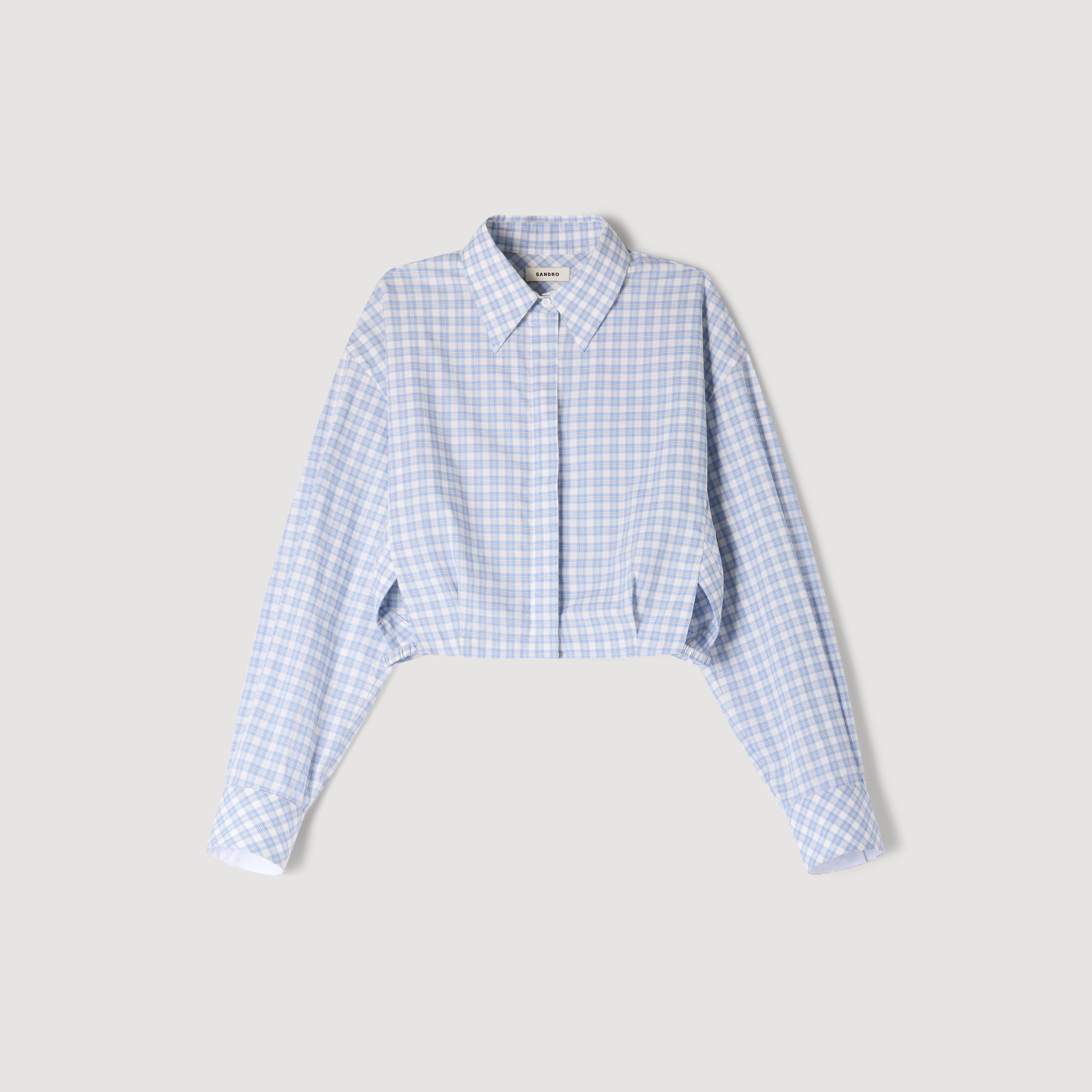 Edenis Short Checked Shirt BLU / WHITE