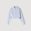 Edenis Short Checked Shirt BLU / WHITE