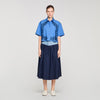 Eliora Embroidered And Beaded Shirt BLUE