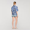 Pierlat Floral Print Shirt BLUE / ECRU