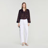 Kalinda Shirt with beads and rhinestones Brown