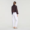 Kalinda Shirt with beads and rhinestones Brown