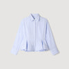 Coralya Striped peplum shirt Sky Blue