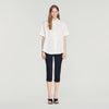 Roccalina Pleated back shirt Ecru