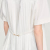 Roccalina Pleated back shirt Ecru