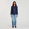 Nova Cotton shirt with wide cuffs Navy Blue