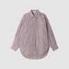 Brendana Oversized striped rhinestone shirt Brown