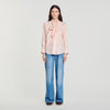 Miraluna Striped tie-neck shirt Light Pink