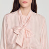 Miraluna Striped tie-neck shirt Light Pink