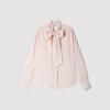 Miraluna Striped tie-neck shirt Light Pink