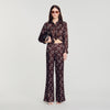 Salinara Floral print silk shirt Brown