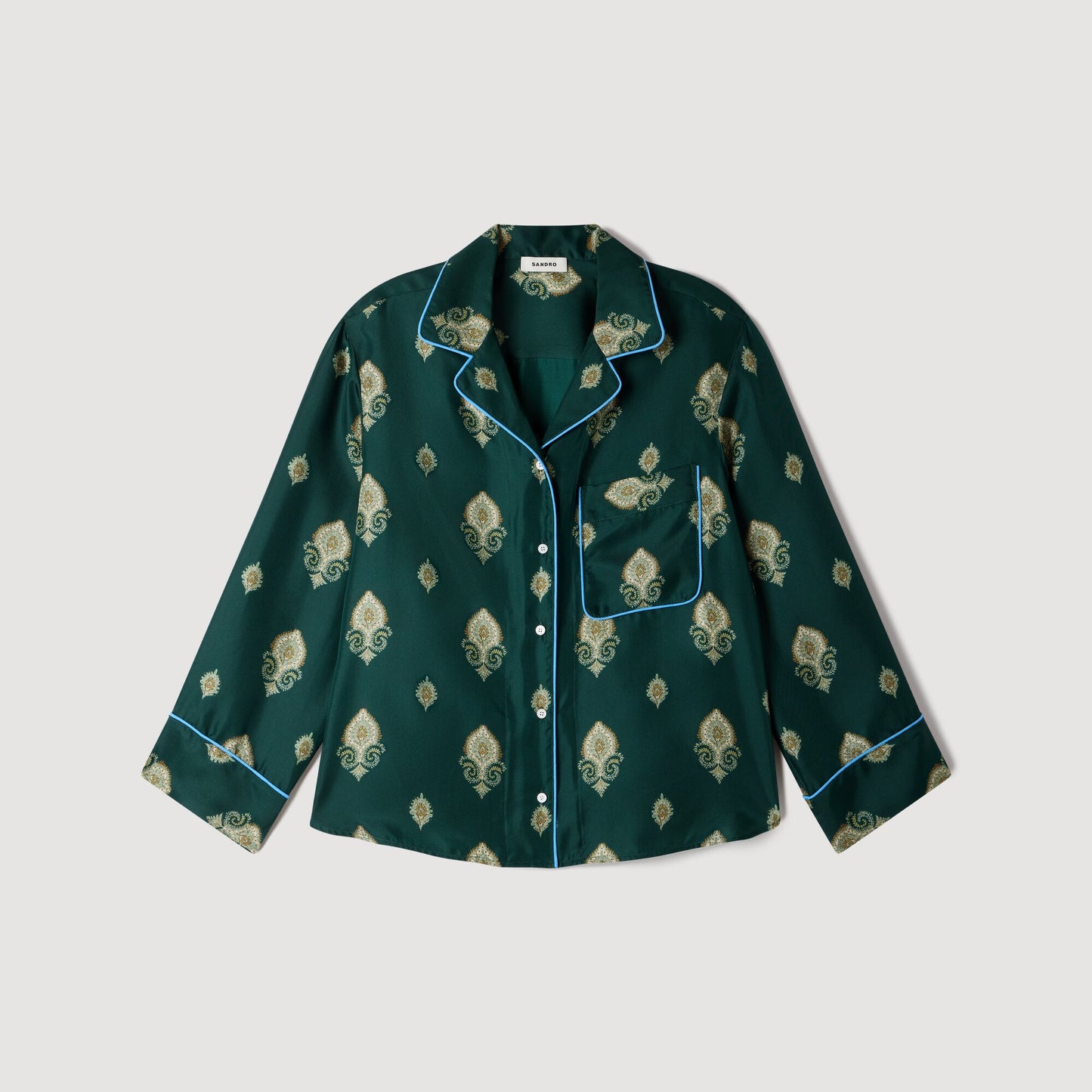 Paprika Paisley print pyjama shirt Green