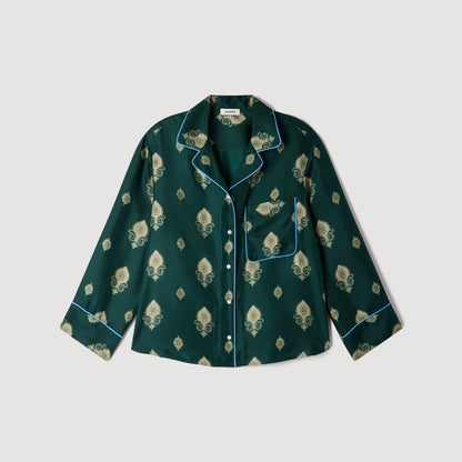 Paprika Paisley print pyjama shirt Green