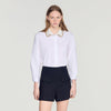 Ema Jewel collar shirt White
