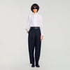 Hortense Silk shirt with gathered collar White