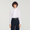 Hortense Silk shirt with gathered collar White