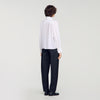 Hortense Silk shirt with gathered collar White