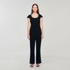 Odelia Jumpsuit With Rhinestone Collar Black