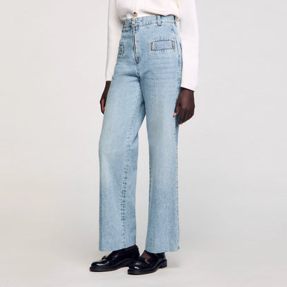 Oslo Wide-Leg Jeans Blue Jean