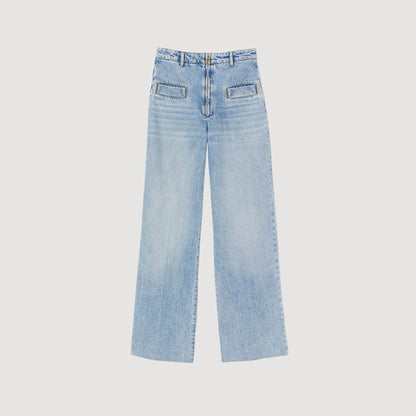 Oslo Wide-Leg Jeans Blue Jean