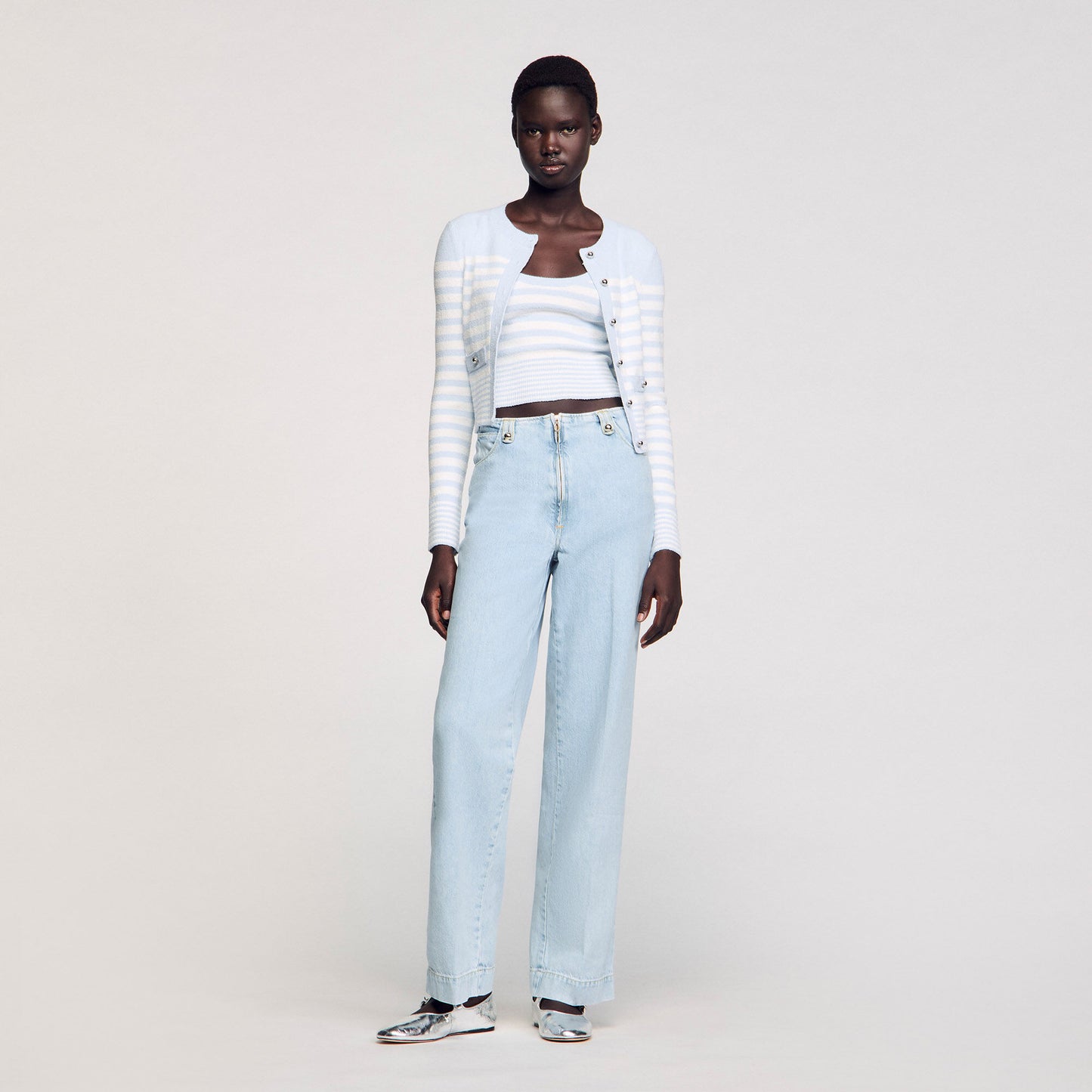 Bagatelle Faded Wide-Leg Jeans Blue Jean