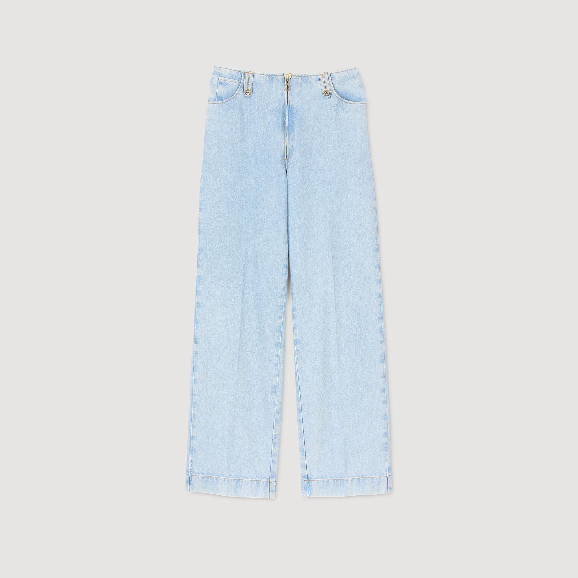 Bagatelle Faded Wide-Leg Jeans Blue Jean