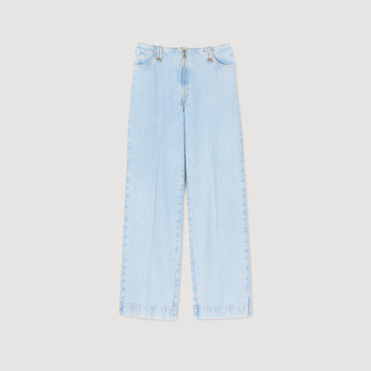 Bagatelle Faded Wide-Leg Jeans Blue Jean