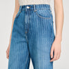 Horizon Wide-Leg Striped Jeans Blue Jean