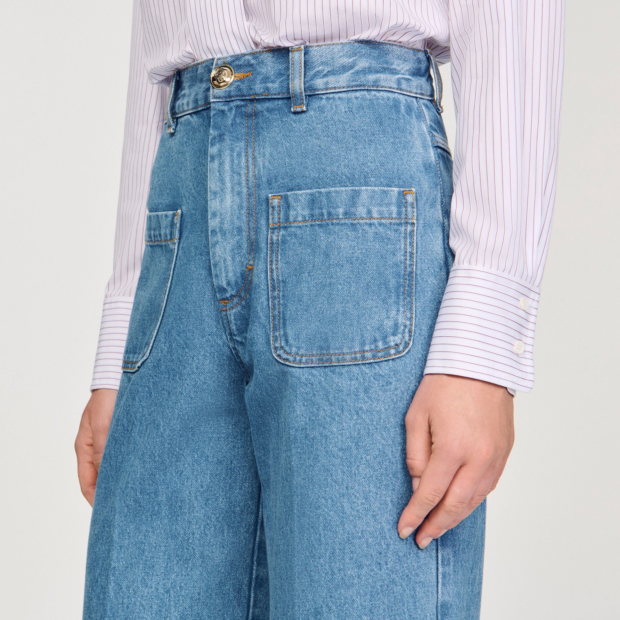 Logan Wide-Leg High-Rise Jeans Blue Jean