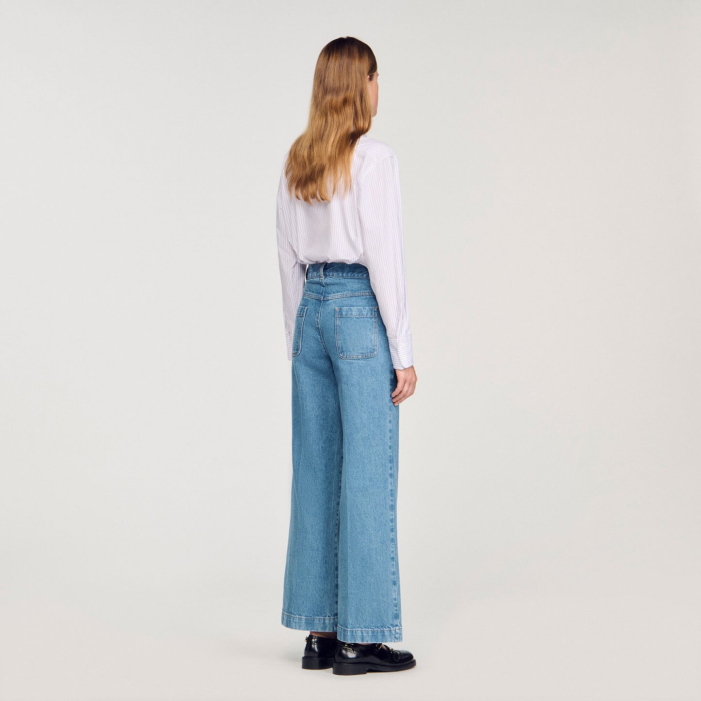 Logan Wide-Leg High-Rise Jeans Blue Jean