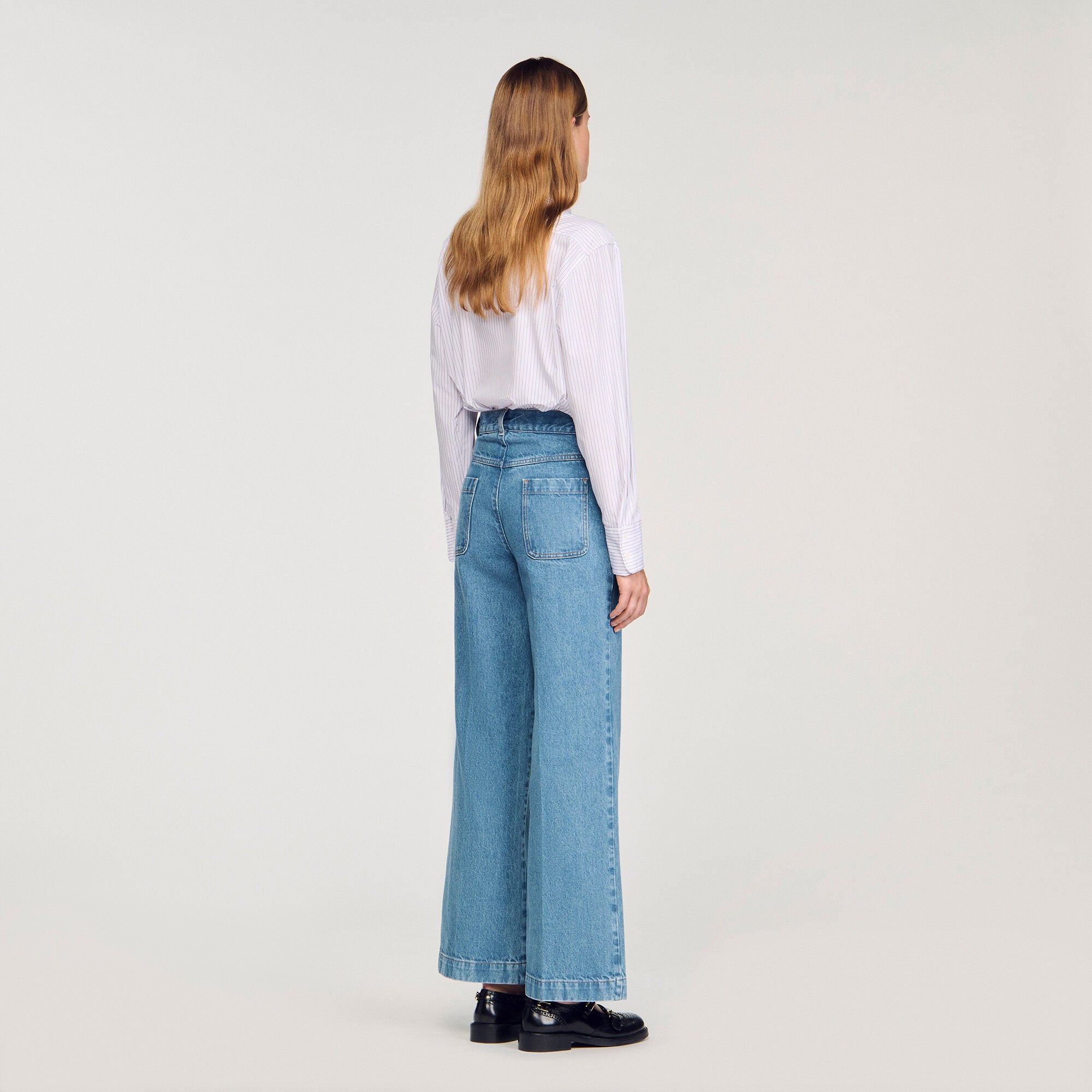Logan Wide-Leg High-Rise Jeans Blue Jean