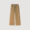 Mckay Faded Wide-Leg Jeans Beige